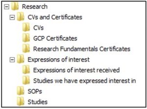 Example research files