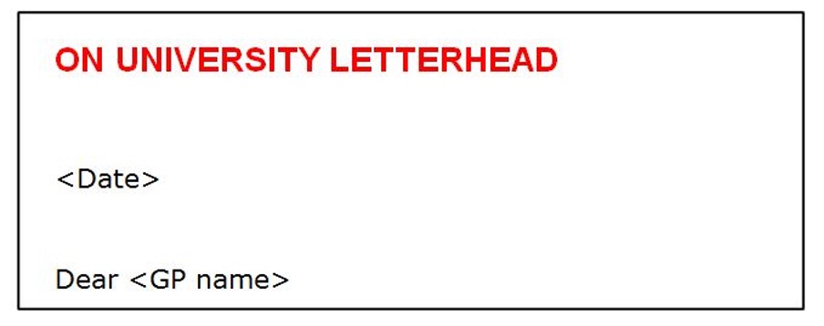 University letterhead